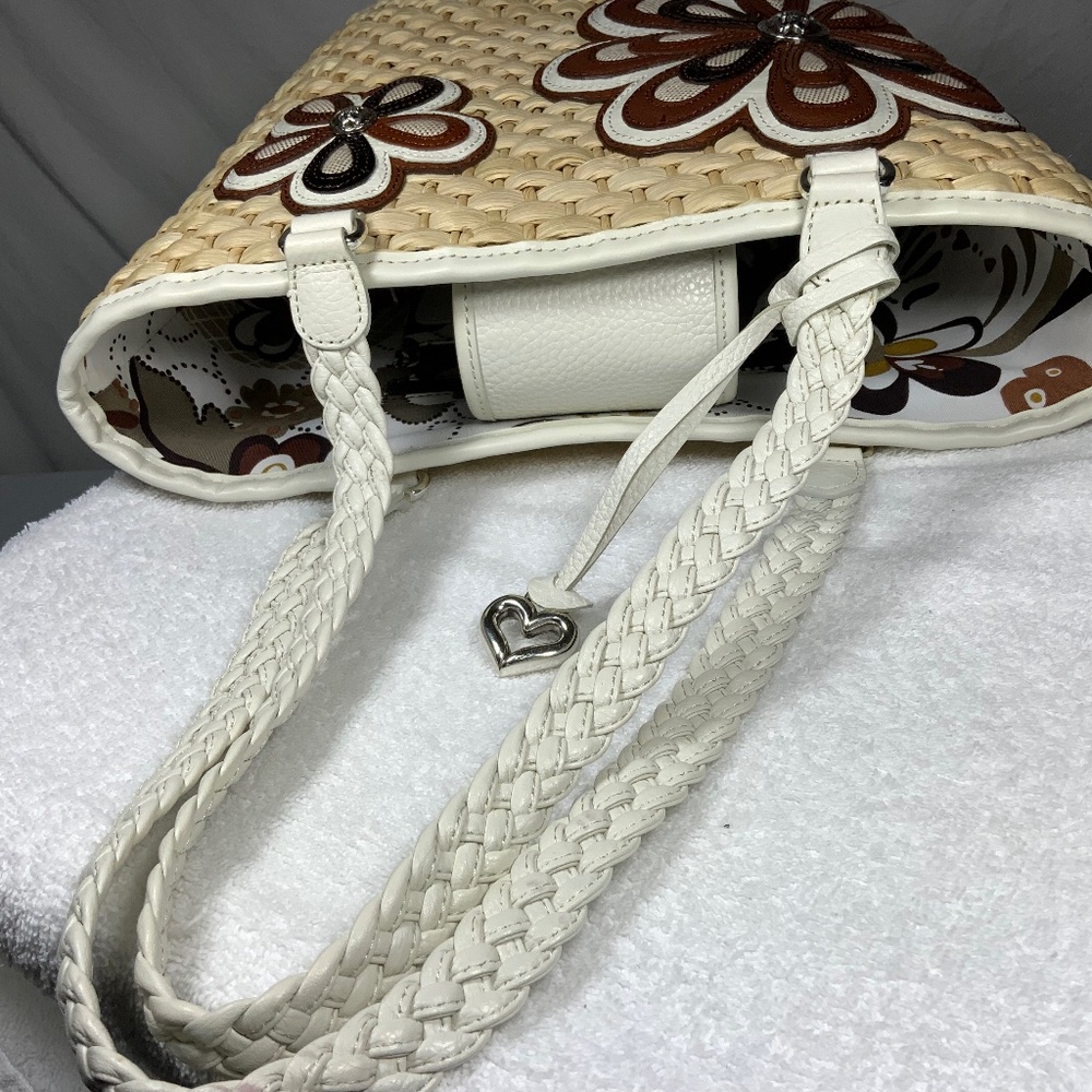 NWOT - Brighton Straw Bag and matching Wallet - Floral - Picture 6 of 16